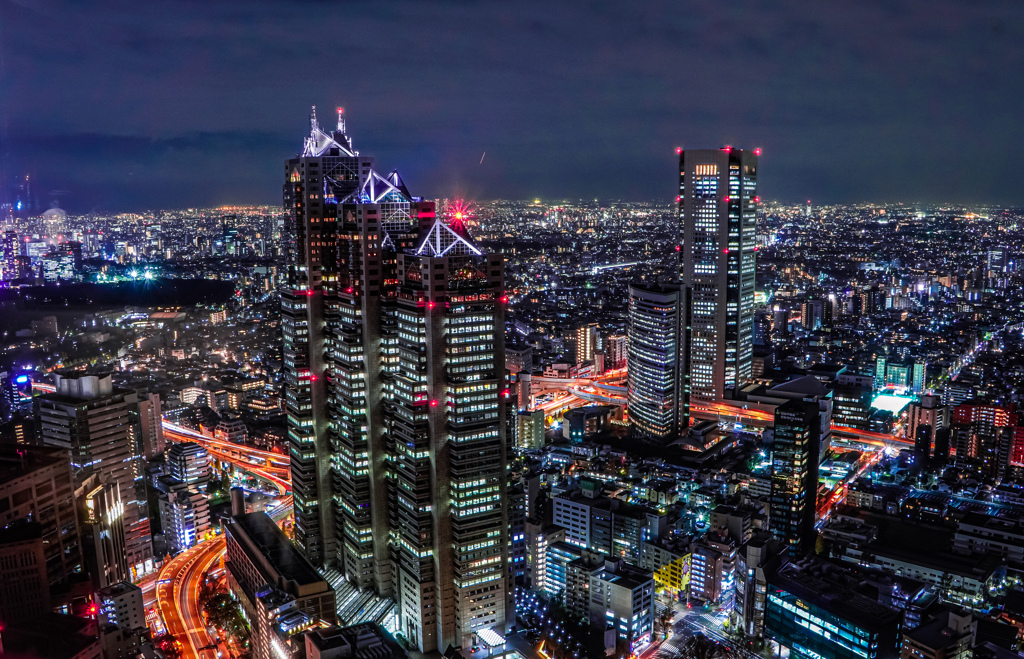 都庁から見る　東京夜景