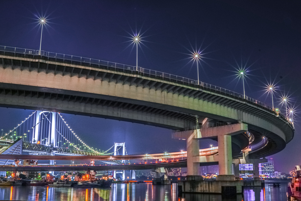 レインボーブリッジ・芝浦ループ橋　③逆側から