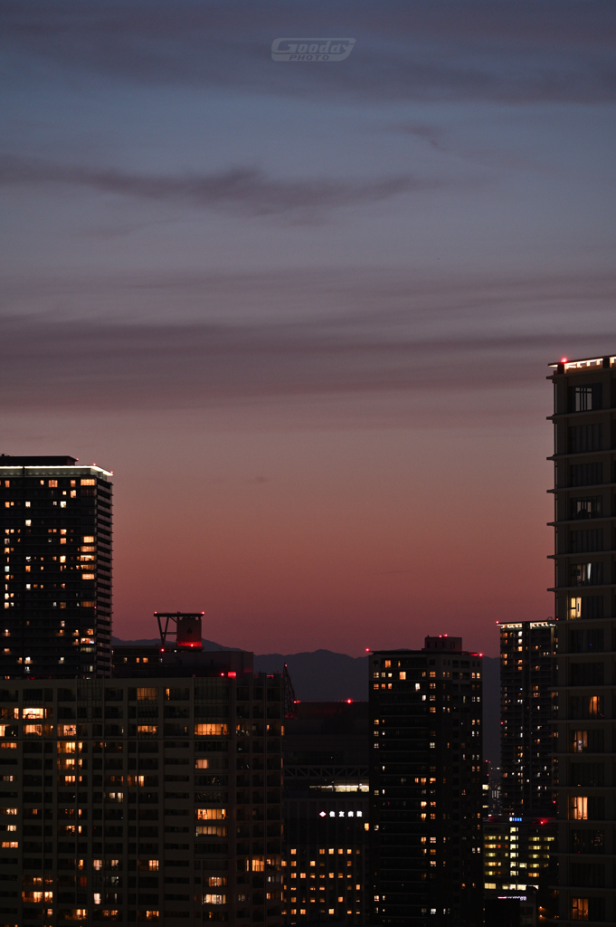 大阪の夕暮れ