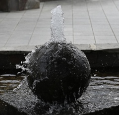 噴水の水滴