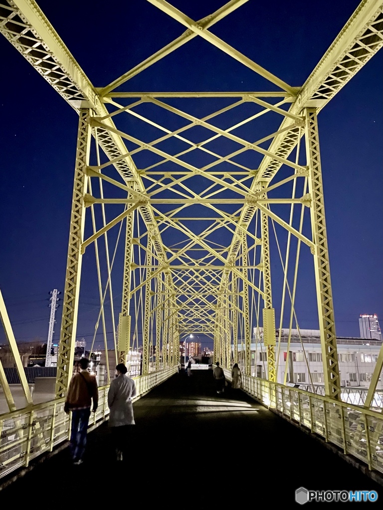 向野跨線橋の夜景