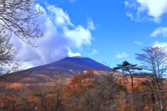 千ヶ滝手前から浅間山