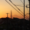 町から見える富士山