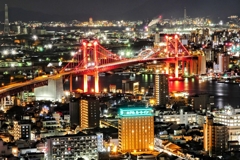 若戸大橋の夜景（北九州市）