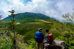 横岳の途中から