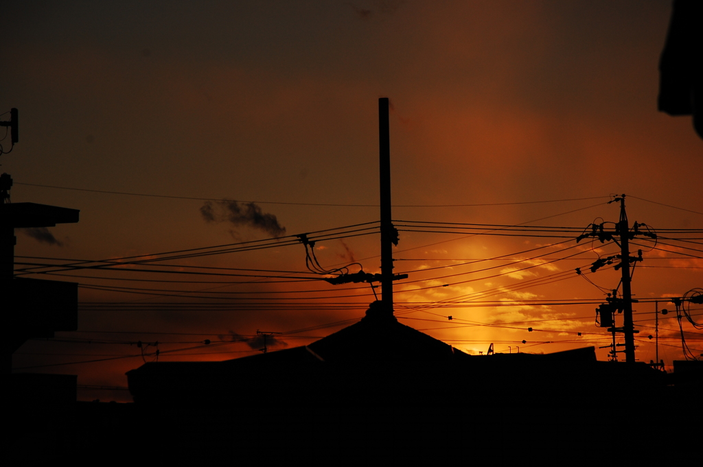 今夕の夕焼け