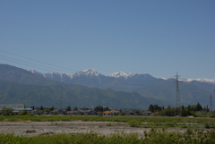 安曇野からの北アルプス