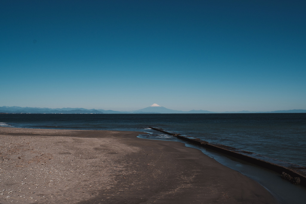 御前崎から駿河湾越えの富士
