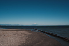 御前崎から駿河湾越えの富士