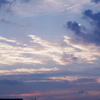 買い物から帰宅時に見た夕空。