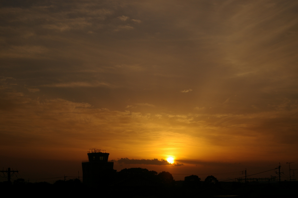 2月1日の夕陽。