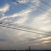 朝の空を見上げて。