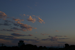 大雨の後の今日の夕暮れ。