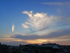 じわじわと変化する空。
