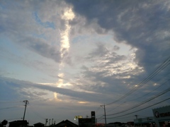 車窓から見えた気になる空。