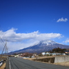 富士山と春先の空