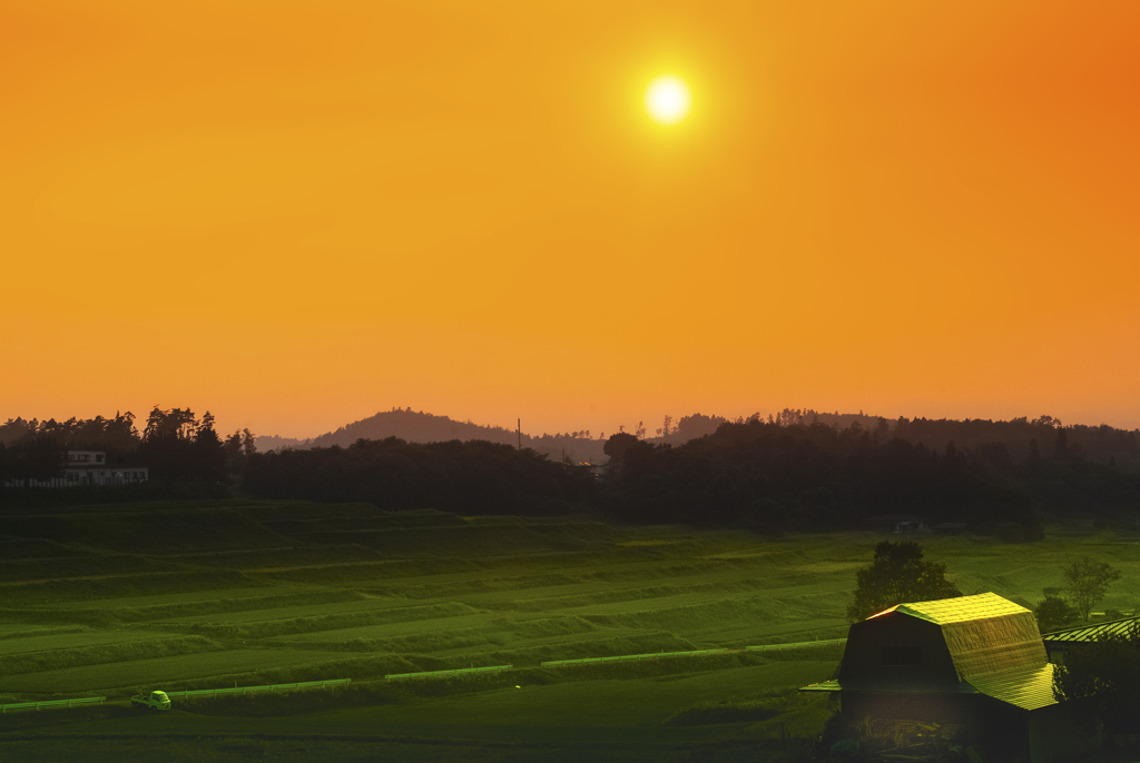 田園夕景