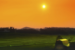田園夕景