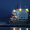 Kamaishi Port at night 02