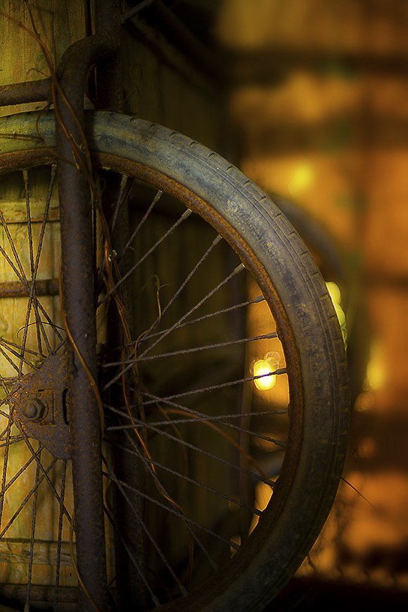 夕暮れのリヤカー