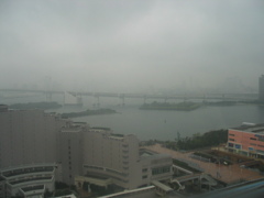 雨のお台場
