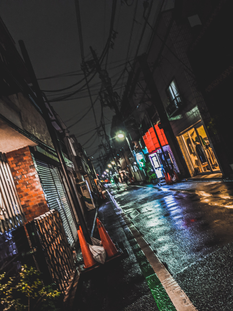 雨降る夜の街