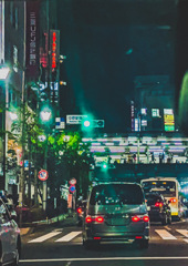 夜の駅前
