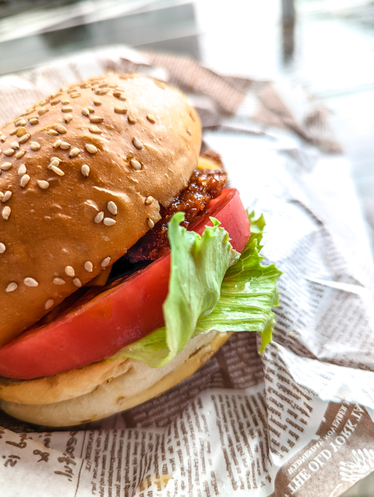 明るいバーガー