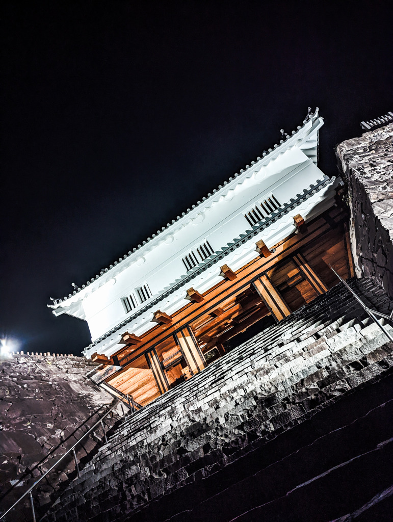 夜の城の門
