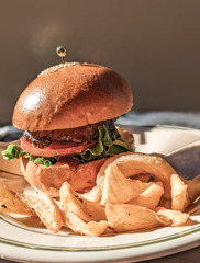 輝くハンバーガー