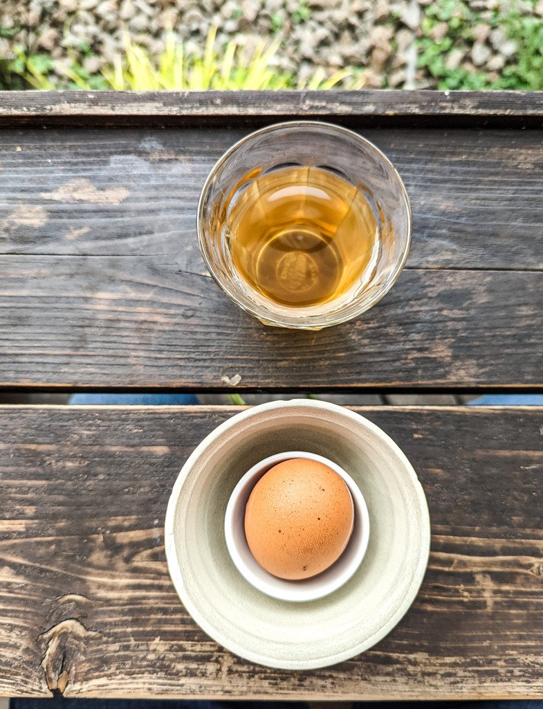 お茶と生卵