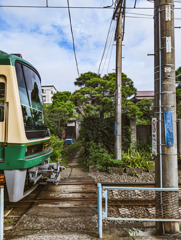 列車の向こうの笑顔