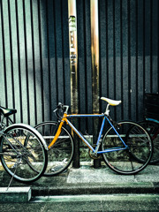 路上でひと休み