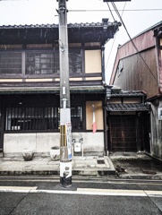小雨の街