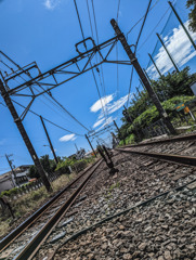 どこまでも続く空と線路