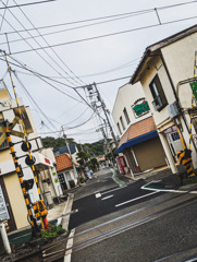 稲村ヶ崎の小さな踏切