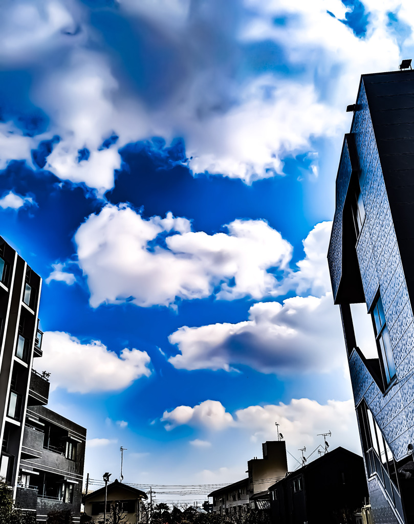 穏やかな青い空