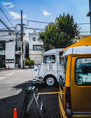 キッチンカーのひと休み