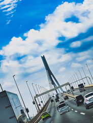 青い空とベイブリッジ