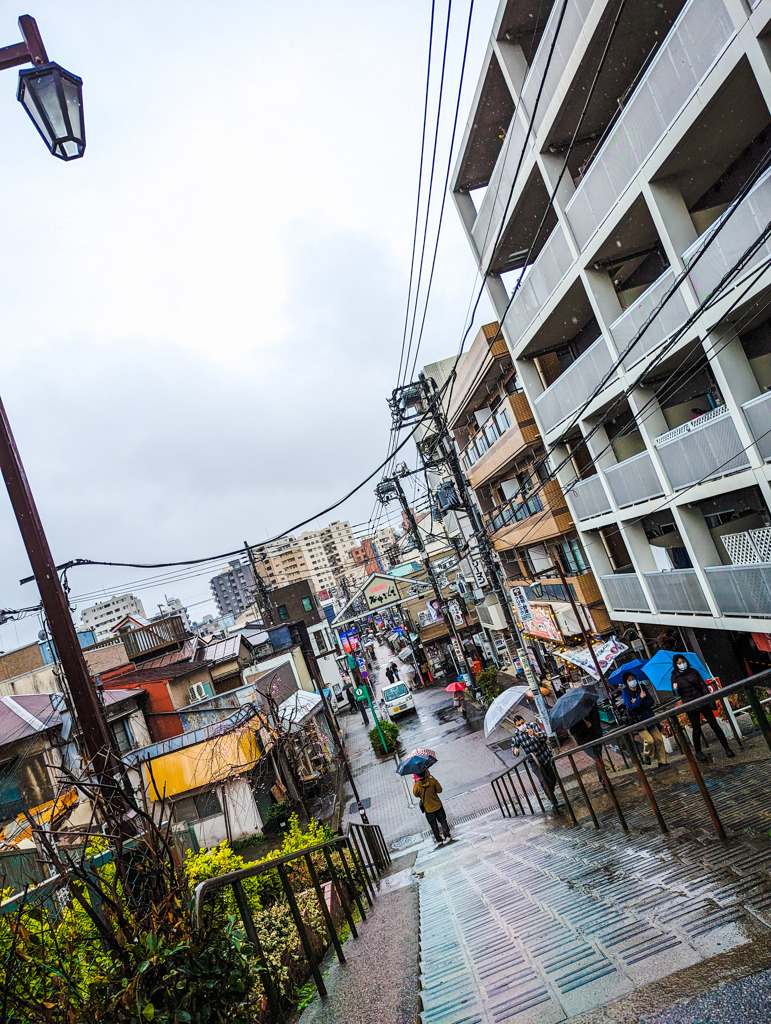 雨の谷中