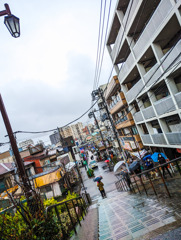 雨の谷中