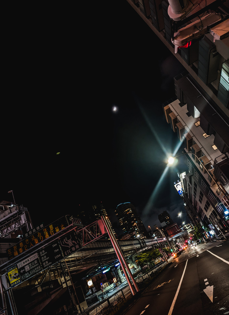 月と夜道