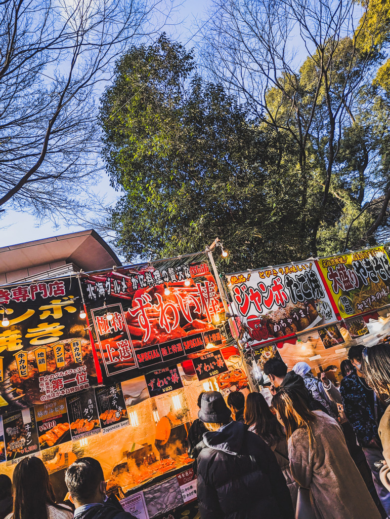 路店の賑わい