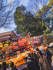 路店の賑わい