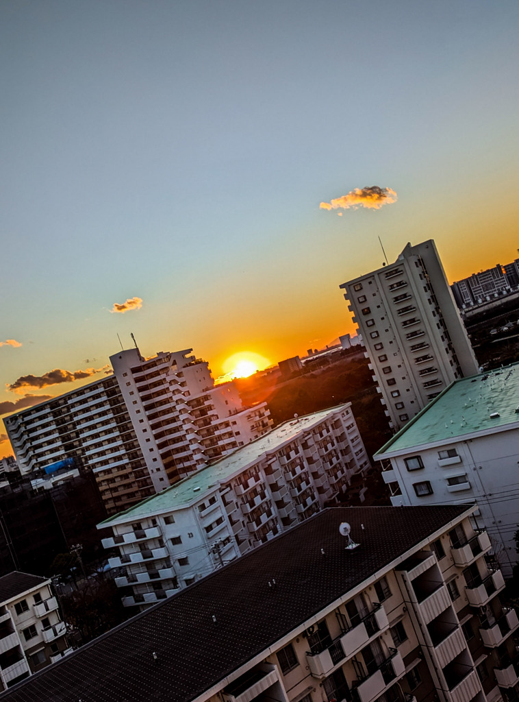 沈みゆく夕陽
