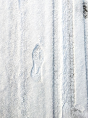 雪上の足跡