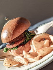 輝くハンバーガー