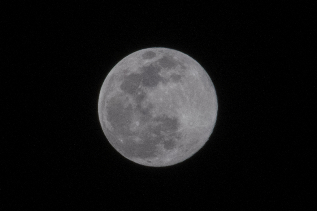 昨夜、初めて月を撮影してみました。