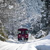 雪山の長良川鉄道