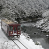 雪化粧の長良川